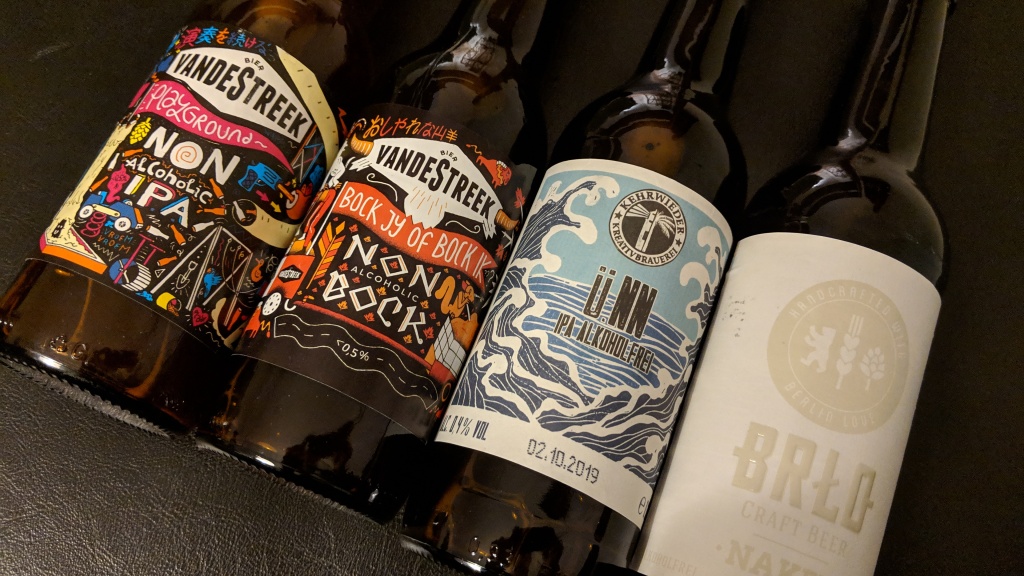 Lowalcohol.dk: vandeStreek bier – Playground Non Alcoholic IPA / vandeStreek bier – Bock Jij of Bock ik? / BRLO – Naked / Kehrwieder – ü.NN